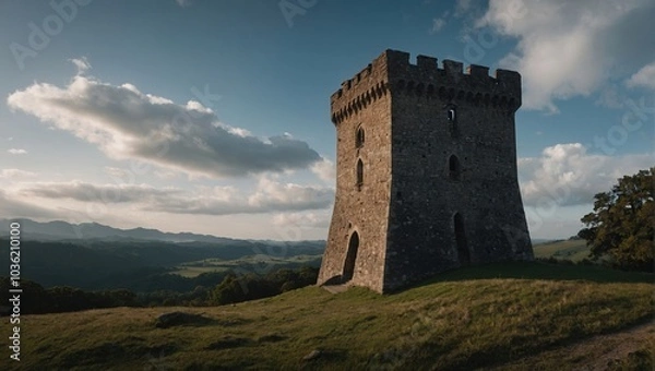 Fototapeta The archer tower inspires countless tales of adventure and courage