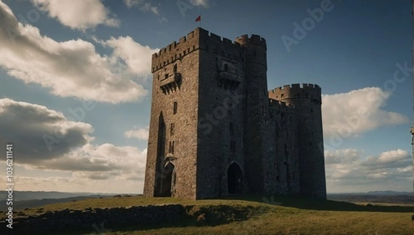 Fototapeta The archer tower inspires wanderers to embark on journeys of exploration and discovery