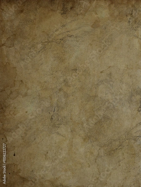 Fototapeta A close-up of aged parchment paper, highlighting its character with subtle textures and a soft, neutral color palette.	