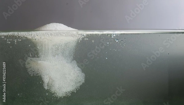 Fototapeta 용액속에 입자가 쌓이는 장면