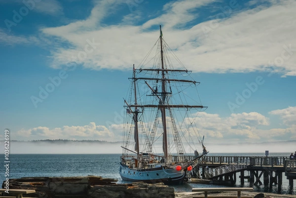 Fototapeta Tall ship in Port Townsend, Washngton