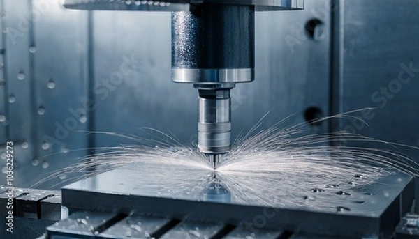 Fototapeta 금속 부품을 가공하는 장면