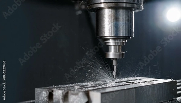 Fototapeta 금속 부품을 가공하는 장면