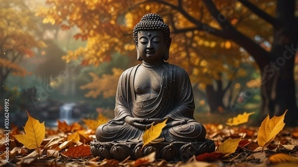 Fototapeta buddha statue in the garden