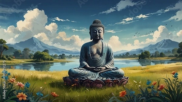 Obraz meditation on the mountain