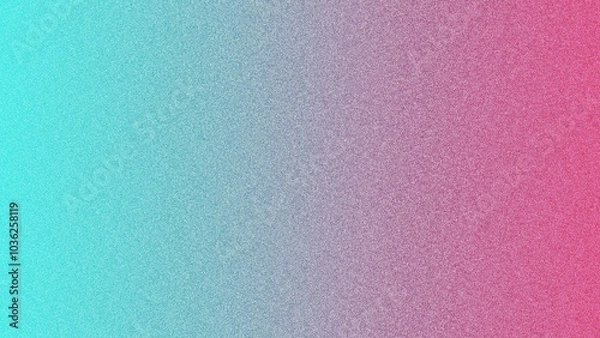 Fototapeta Elegant Turquoise to Pink Gradient Background with Soft Noise Effect. Ideal for Adding a Modern, Aesthetic Touch to Digital Design Projects, Web Banners or Creative Content with a Unique Color Blend