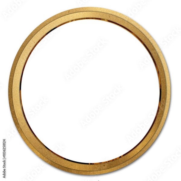 Fototapeta Classic Gold Circular Frame with Elegant Texture