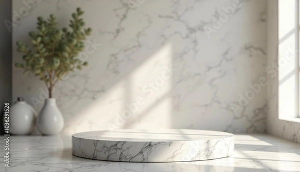 Fototapeta  Elegant marble decor in a modern home
