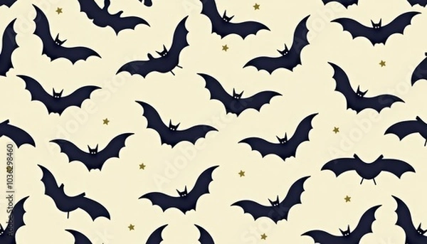 Fototapeta  Bats in flight against a starry night sky