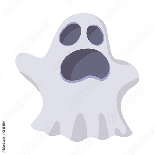 Obraz Halloween ghost icon, cartoon style 