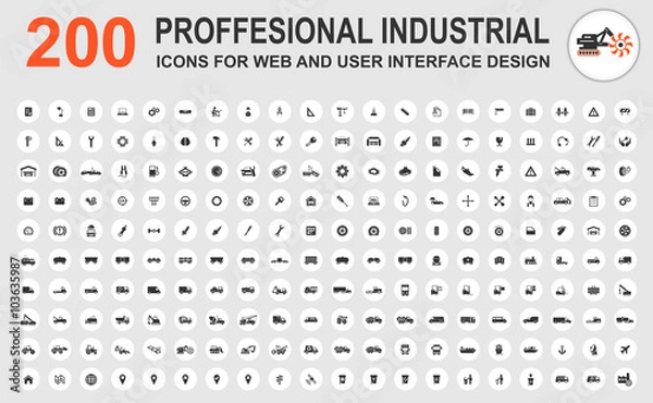 Obraz Professional industrial icons
