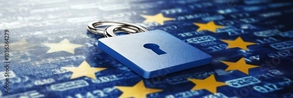 Fototapeta EU data protection law ensuring GDPR compliance and internet security