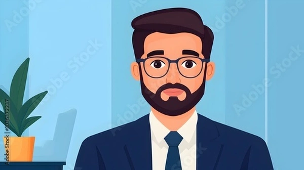 Fototapeta Banker Offering Financial Solutions to Clients in Professional Office Setting