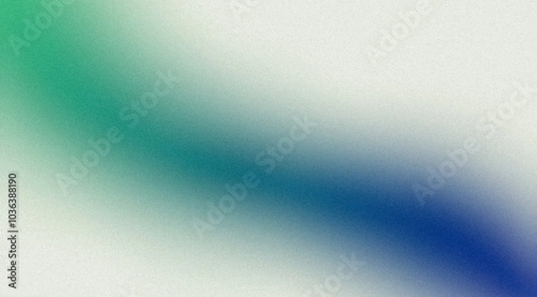 Fototapeta Blue green color on white background, backdrop design, rough, shiny, glowing, grungy, grainy gradient texture banner or poster, empty space