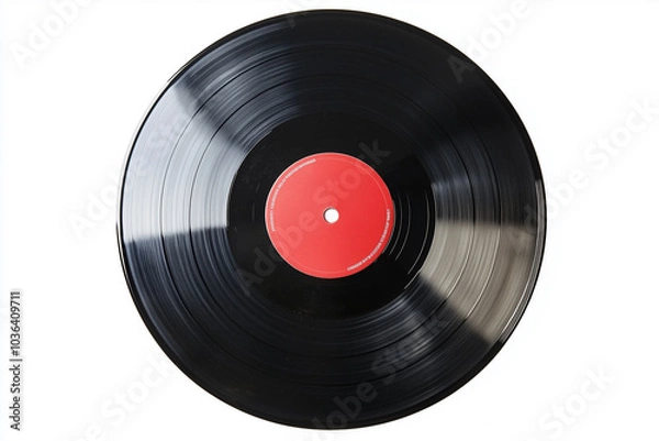 Fototapeta Vinyl record isolated on white background.