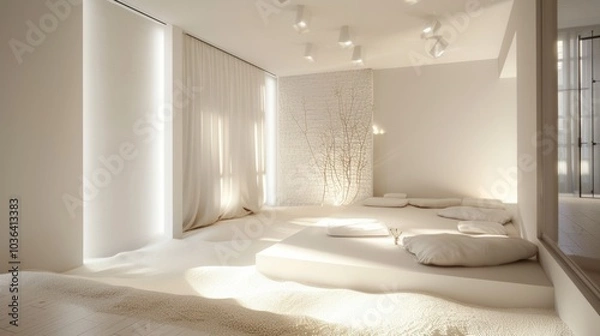 Obraz Minimalist relaxation area, soft lighting