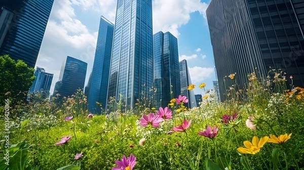 Fototapeta Eco-Urban Living: A Sustainable Future