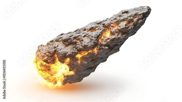 Fototapeta Isolated Asteroid in Space
