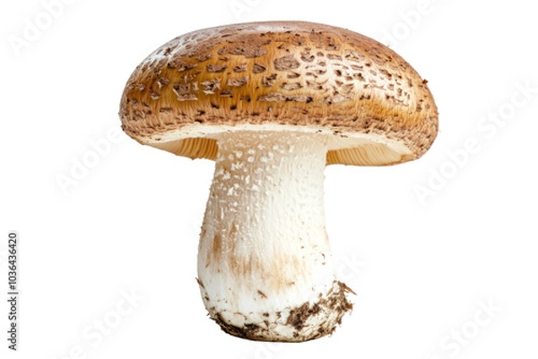 Fototapeta Mushroom photography macro isolated on transparent background,PNG image.	