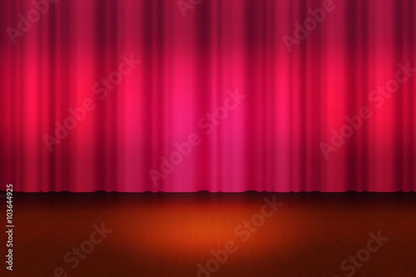Obraz Red Curtain Theater Background