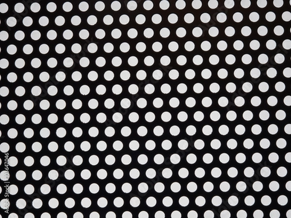Fototapeta Close up abstract Metal grid Circle of the lighting Signs filter for background.metal background with circles, black and white tone, great for your design.