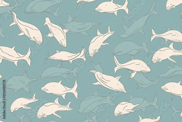 Fototapeta seamless pattern with birds