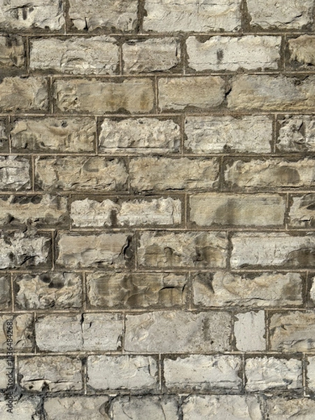 Obraz victorian brick slab wall