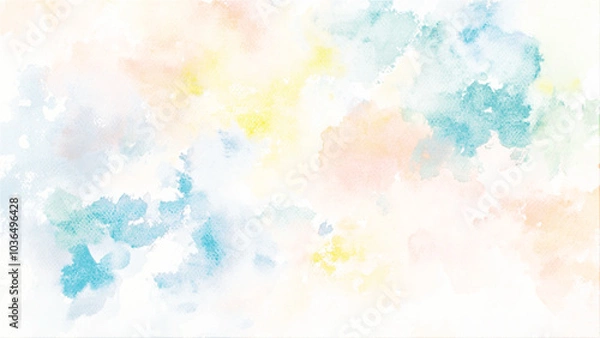 Fototapeta watercolor bright soft colorful texture background. Textura de acuarela con colores claros y fondo luminosos. Watercolor vector abstract background, pattern, texture. For design, pastel colors. Waterc