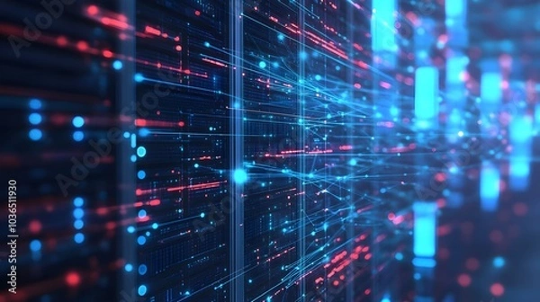 Fototapeta Big data connection technology concept. 
