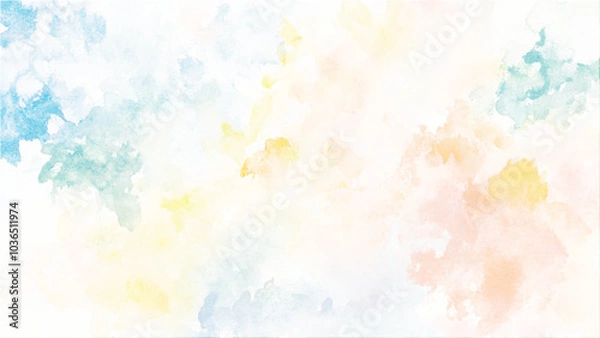 Fototapeta Abstract blurred beautiful soft cloud background. Watercolor paints on a rough texture. clouds watercolor tint, pink clouds gradient background sky, atmosphere air freedom. Watercolor vector colorful 