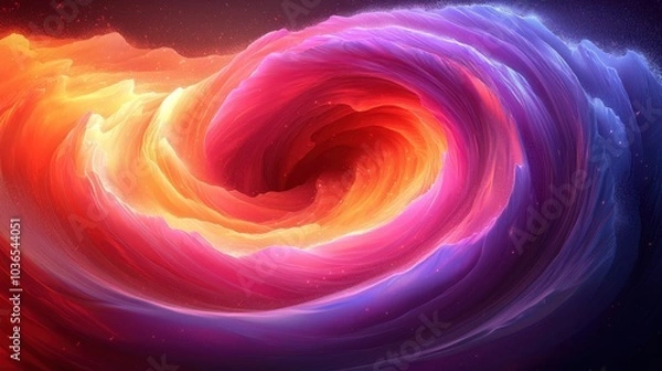 Fototapeta Vibrant swirling colors create a mesmerizing cosmic backdrop in deep space during a celestial event