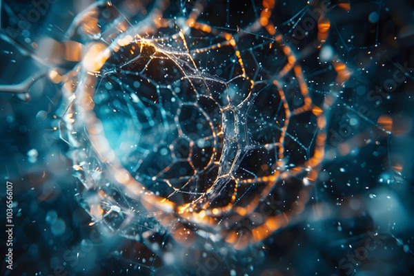 Fototapeta Abstract background and texture of science and future technology backgrounds. Generative AI