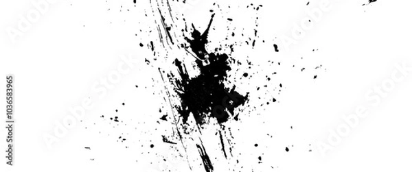 Fototapeta Vector brush stroke scratch distressed overlay rough textured and texture design.