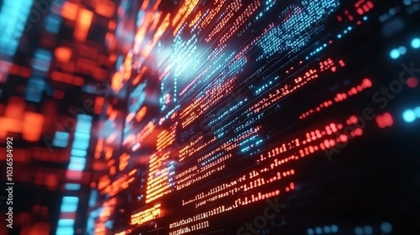 Obraz Teknologi data digital, ruang siber digital, transfer data digital internet berkecepatan tinggi, teknologi masa depan
