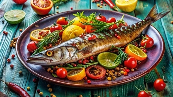 Fototapeta Discover the culinary versatility of the mighty barracuda with tantalizing recipes.