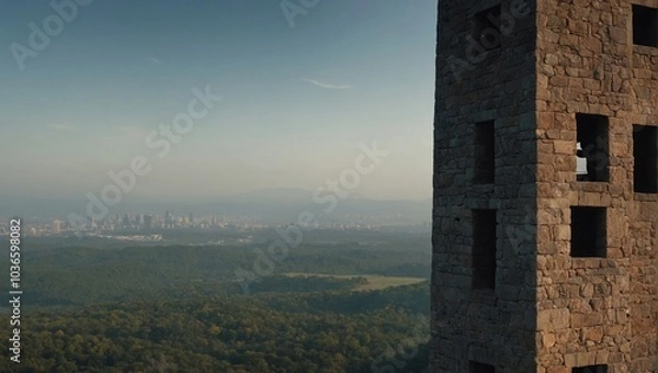 Fototapeta The archer tower invites exploration of its fascinating past