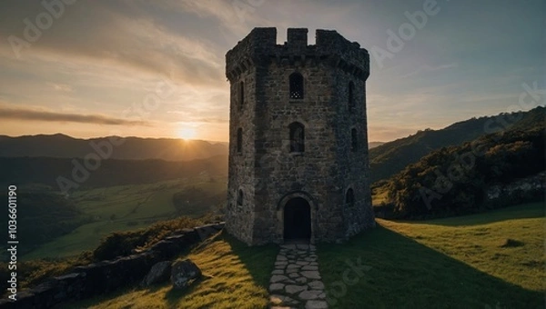 Fototapeta The archer tower invites visitors to discover its fascinating history and secrets