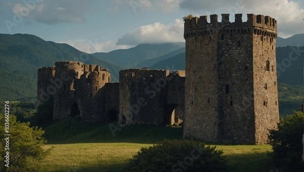 Fototapeta The archer tower invites visitors to learn about its storied past