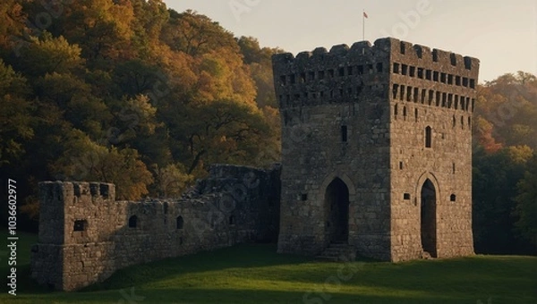 Fototapeta The archer tower invites wanderers to explore its hidden treasures and rich legacy