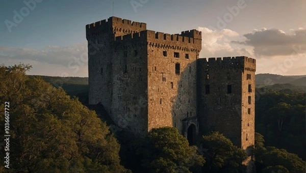 Fototapeta The archer tower is a cultural treasure preserving the history of the region