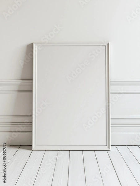 Fototapeta Mockup wall art, empty blank straight modern picture frame