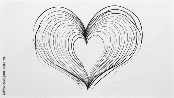Fototapeta heart drawn in the form of heart