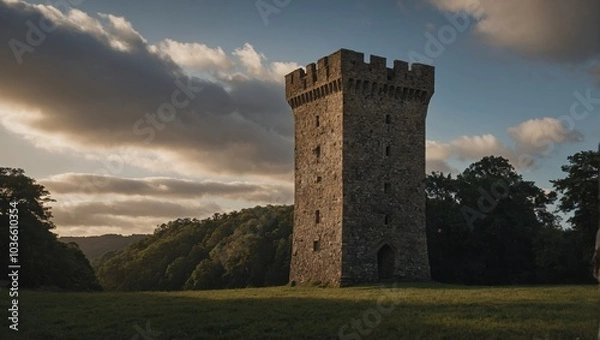 Fototapeta The archer tower is a key landmark for travelers