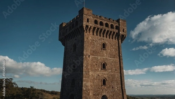Fototapeta The archer tower is a peaceful retreat for those seeking quiet moments and solitude