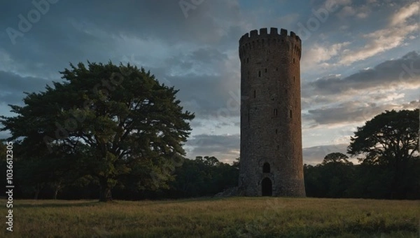 Fototapeta The archer tower is a peaceful retreat for those seeking quiet moments