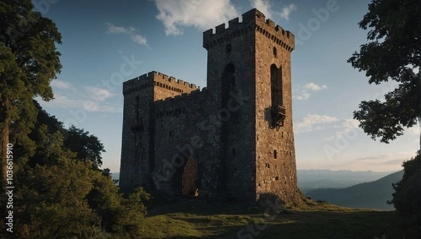 Fototapeta The archer tower is a photographer's dream