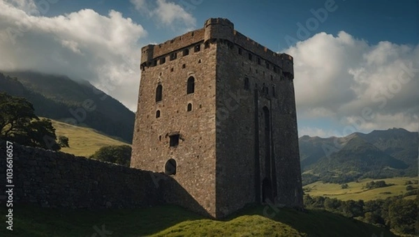 Fototapeta The archer tower is a place of reflection