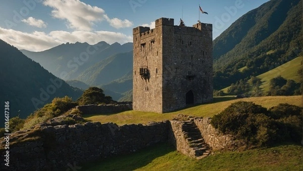 Fototapeta The archer tower is a refuge for those seeking peace and quiet