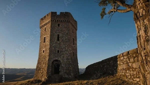 Fototapeta The archer tower is a symbol of strength