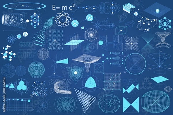 Obraz Eelements symbols and schemes of physics